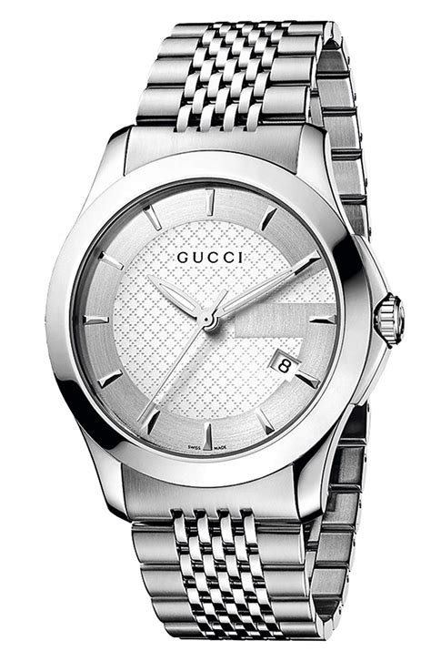 gucci stainless steel bracelet watch.